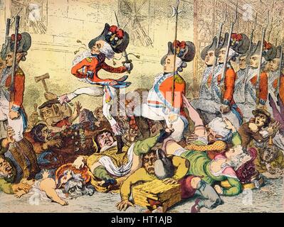 'A marzo la Banca", 1787. Artista: James Gillray. Foto Stock