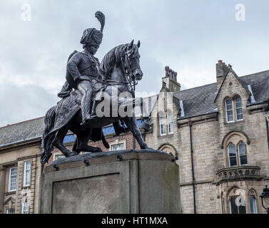 La statua del marchese di Londonderry in piazza del mercato in Durham city,l'Inghilterra,UK Foto Stock