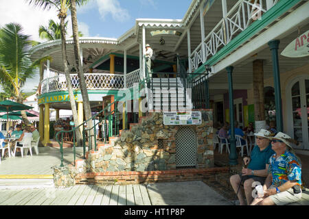 Pusser's Landing, Tortola, Isole Vergini Britanniche, Isole dei Caraibi Foto Stock