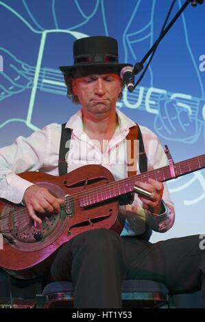 Ben Tyzack, Crawley Blues Festival, Hawth, Crawley, Ott 2015. Artista: Brian O Connor. Foto Stock