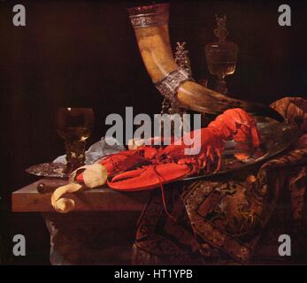 Ancora in vita con Drinking-Horn, c1653, (1938). Artista: Willem Kalf Foto Stock