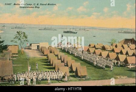 I marinai di Camp, US Naval Station, Guantanamo, c1911. Artista: sconosciuto Foto Stock