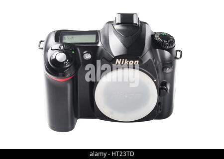 BANGKOK, Tailandia - 30 settembre 2014: Nikon D50 corpo della videocamera, la fotocamera reflex digitale realizzata da Nikon. Foto Stock