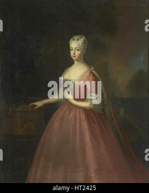 Ritratto della Principessa Friederike Luise di Prussia (1714-1784), Margravine di Brandenburg-Ansbach. Artista: Pesne, Antoine, scuola (1683-1757) Foto Stock