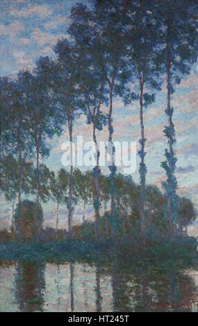 Pioppi sulle rive del Epte, effetto sera, 1891. Artista: Monet, Claude (1840-1926) Foto Stock