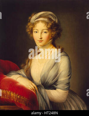 Ritratto di imperatrice Elisabetta Alexeievna, Principessa Luisa di Baden (1779-1826), 1798. Artista: Vigée-Lebrun, Marie Louise Elisabeth (1755-1842) Foto Stock