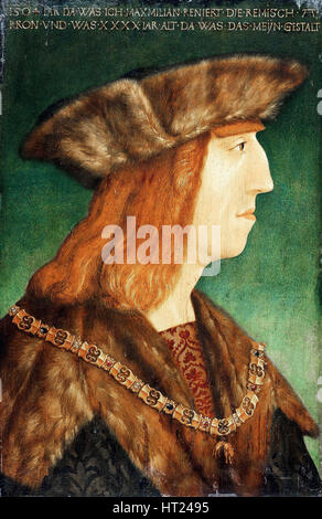 Ritratto dell'imperatore Massimiliano I (1459-1519), dopo il 1504. Artista:, Dürer Albrecht, (officina) Foto Stock