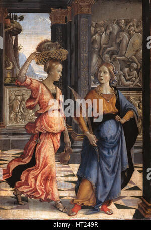 Giuditta con la sua ancella, 1489. Artista: Ghirlandaio, Domenico (1449-1494) Foto Stock