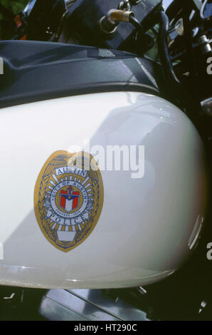 Città di Austin, Texas police bike logo. Artista: sconosciuto. Foto Stock