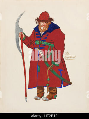 Costume Design per l'opera il racconto di Tsar Saltan da N. Rimsky-Korsakov, 1929. Artista: Bilibin, Ivan Yakovlevich (1876-1942) Foto Stock