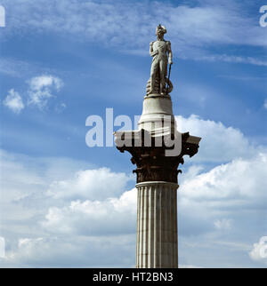 Nelson la colonna, Trafalgar Square, City of Westminster, Londra, c2000s(?). Artista: sconosciuto. Foto Stock