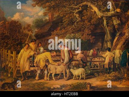 'Sheep tranciatura', 1828, (1938). Artista: James Ward. Foto Stock