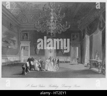 'St. James's Palace. Compleanno. Drawing Room', C1841. Artista: Henry Melville. Foto Stock