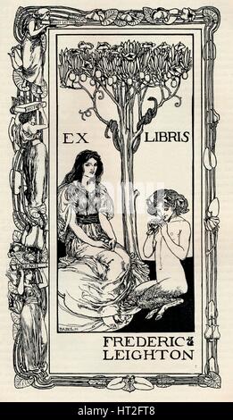 'Un Ex Libris", 1894, (1894). Artista: Robert Anning Bell. Foto Stock