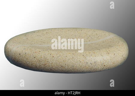 Svuotare il sapone in ceramica-piatto, vista frontale Foto Stock