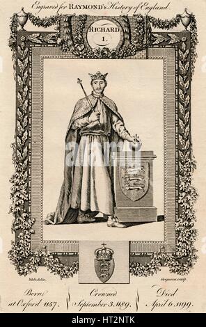 "Richard I', (1157-1199), c1787. Artista: sconosciuto. Foto Stock