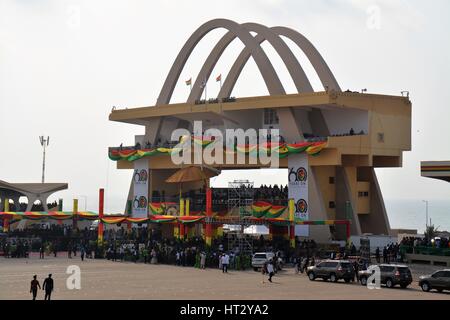 Ghana - Celebrando 60 anni di indipendenza per la dominazione britannica. Foto Stock