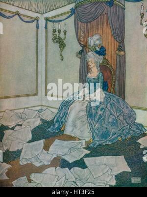 Ha letto tutti i giornali del mondo e aveva dimenticato di nuovo, così intelligente è lei, 1912. Artista: Edmund Dulac. Foto Stock