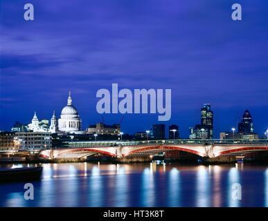 Blackfriars Bridge, c1990-2010. Artista: sconosciuto. Foto Stock