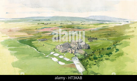 Hailes Abbazia, c13th secolo (1990-2010). Artista: Terry palla. Foto Stock