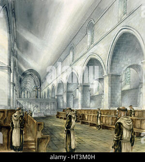 Rievaulx Abbey, del XIII secolo, (c1990-2010). Artista: Peter Dunn. Foto Stock