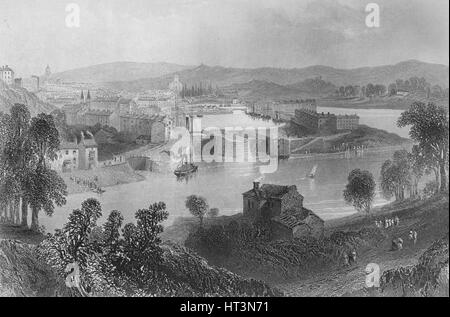 'Bristol (dal traghetto Rownham)", 1859. Artista: Samuel Bradshaw. Foto Stock