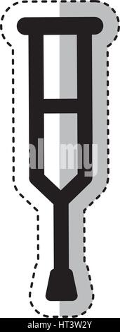 Stampella medico icona isolato Illustrazione Vettoriale