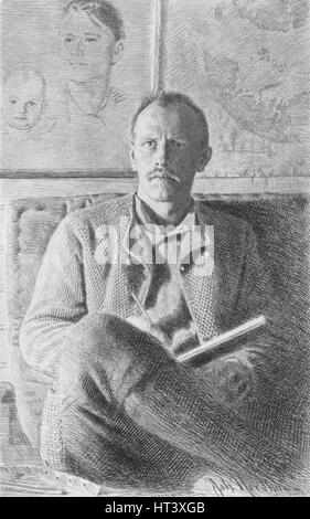 "Fridtjof Nansen', 1897. Artista: Johan Nordhagen. Foto Stock