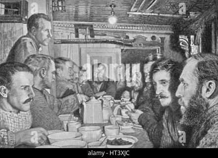 " Alla Tavola di Cena, 14 febbraio, 1895', 1895, (1897). Artista: Johan Nordhagen. Foto Stock