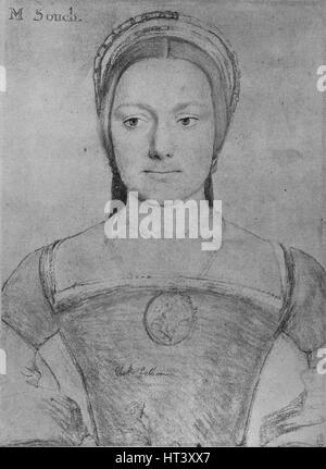 'Mary Zouch', c1532-1543 (1945). Artista: Hans Holbein il Giovane. Foto Stock