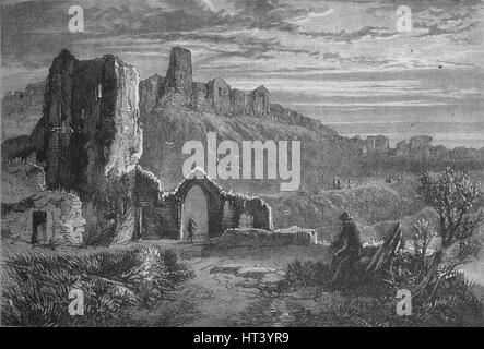 'Le Rovine del Castello di Hastings', C1880. Artista: sconosciuto. Foto Stock