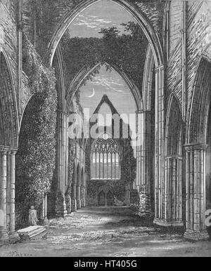 "Coro, guardando ad ovest", Tintern Abbey, c1885, (1897). Artista: Alexander Francesco Lydon. Foto Stock