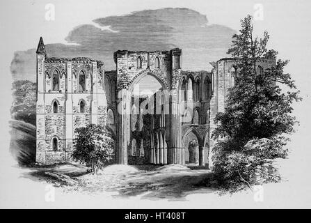 "Coro, dal Nord', Rievaulx Abbey, c1880, (1897). Artista: Alexander Francesco Lydon. Foto Stock