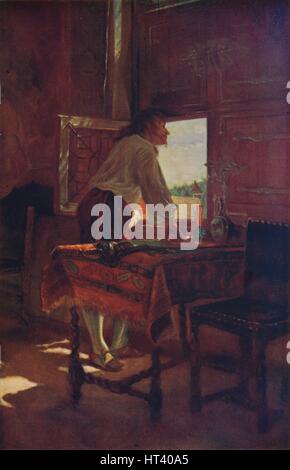 'L'attente', 1857 (c1915). Artista: Jean Louis Ernest Meissonier. Foto Stock