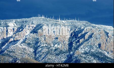 Il sandia picchi di montagna nel Nuovo Messico Foto Stock