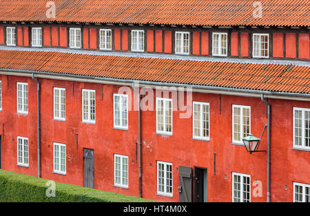 Kastellet rosso (Cittadella) caserme di Copenhagen, Danimarca. Foto Stock