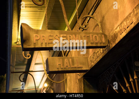 Storica località del Jazz di New Orleans in Louisiana USA Foto Stock