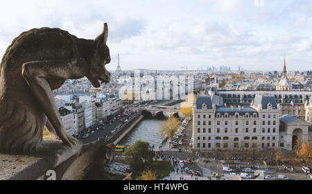 Vista dalla cattedrale di Notre Dame Foto Stock