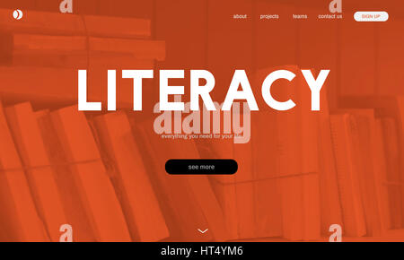 Apprendimento a distanza in linea interfaccia della pagina web Foto Stock