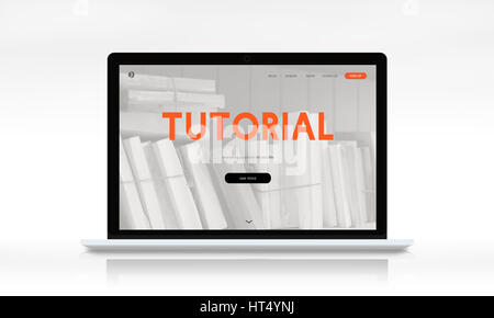 Apprendimento a distanza in linea interfaccia della pagina web Foto Stock
