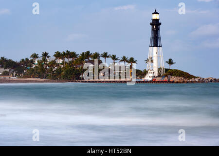 Hillsboro faro di ingresso - Pompano Beach, Florida USA Foto Stock