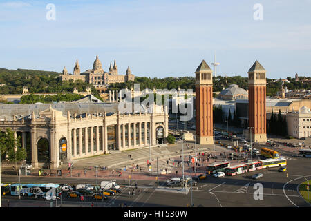 Montagna Montjuic a Barcellona, Spagna Foto Stock