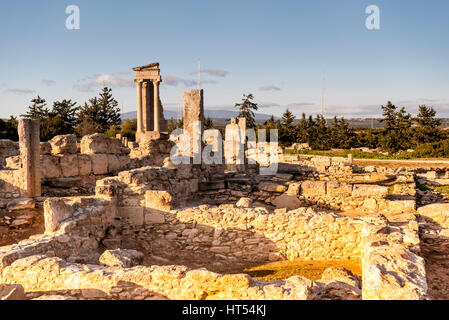 Il tempio di Apollo a Kourion. Distretto di Limassol, Cipro. Foto Stock