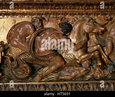 Damia Forment (1480-1540). Scultore Spagnolo. Cattedrale di Santo Domingo de la Calzada. Pala principale, 1537-40. Dettaglio. Spagna. Foto Stock