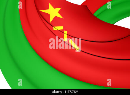 Forza a terra Bandiera della Repubblica popolare cinese. 3D'illustrazione. Foto Stock