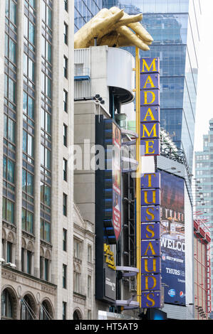 Il museo delle cere di Madame Tussauds, 42th Street, New York City, Stati Uniti d'America Foto Stock