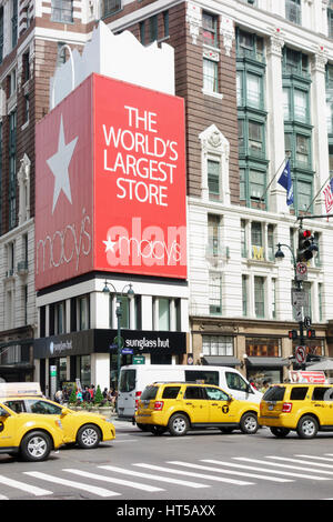 I magazzini Macy's Herald Square, Manhattan NYC, STATI UNITI D'AMERICA Foto Stock
