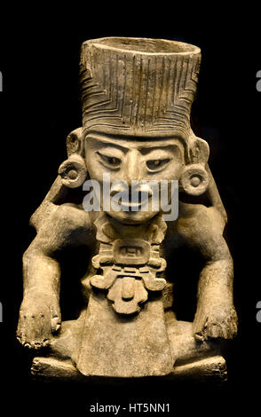 Figurina pentola di creta zapoteco (cultura) Zapotechi civiltà pre colombiana Mesoamerican America centrale 500 BC - 900 ad American Foto Stock