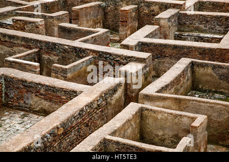 Muri di casa, Barrio Castrense, Alcazaba fortezza, l'Alhambra di Granada, Spagna Foto Stock