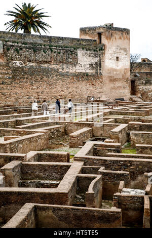 Muri di casa, Barrio Castrense, Alcazaba fortezza, l'Alhambra di Granada, Spagna Foto Stock